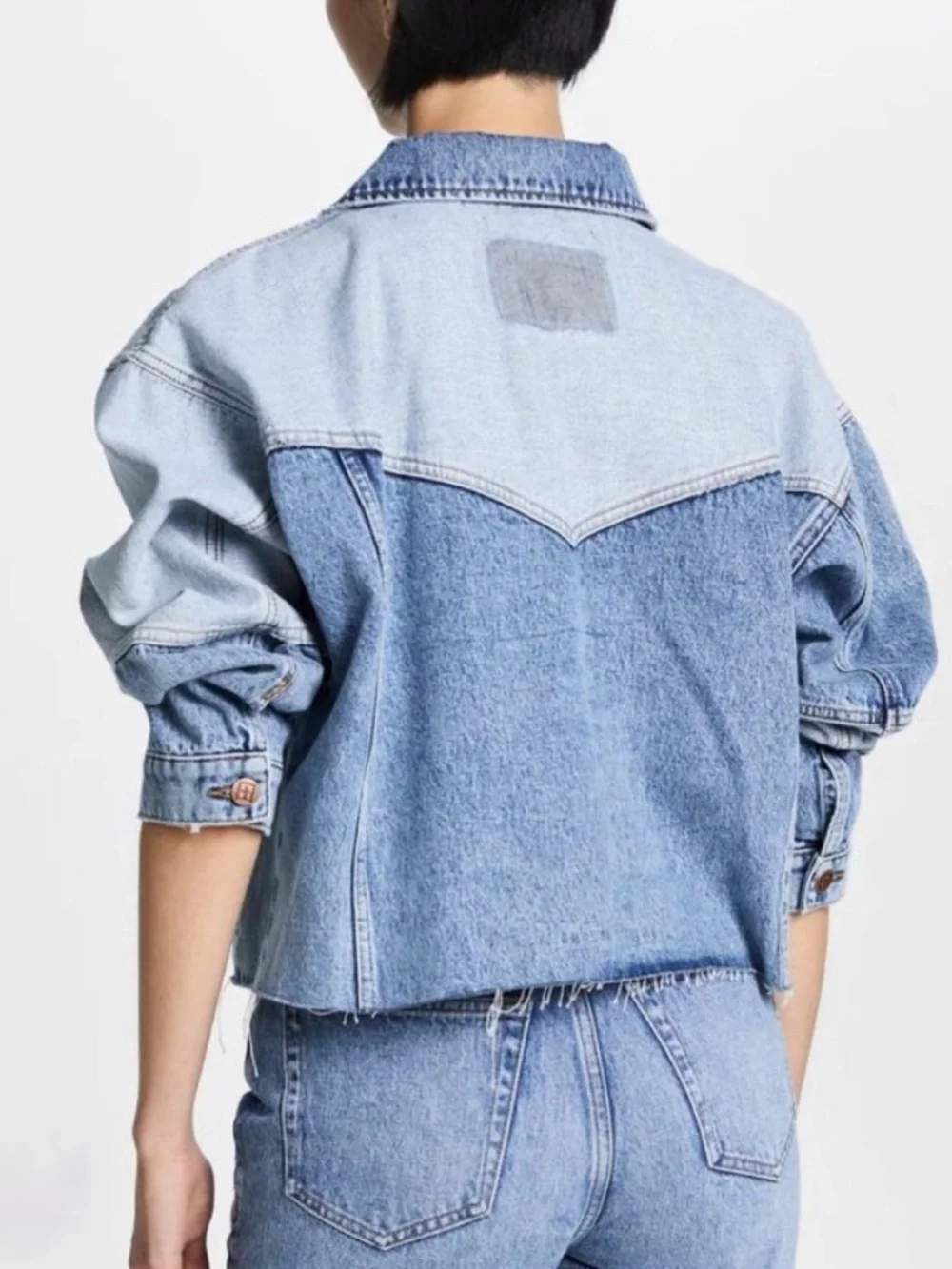 Ksubi Destiny Patchwork Cropped Denim Jacket